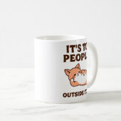 Zu viele Leute Katze  Kaffeetasse (VorderseiteRechts)