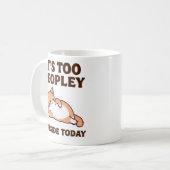 Zu viele Leute Katze  Kaffeetasse (Vorderseite Links)