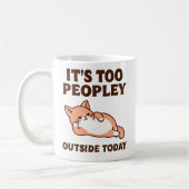 Zu viele Leute Katze Kaffeetasse (Links)