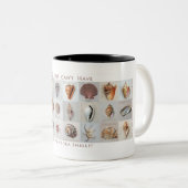 Zu viele Muschel-Tasse Zweifarbige Tasse (VorderseiteRechts)
