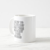Zu viele Optionen Funny Mug Kaffeetasse (Vorderseite Links)