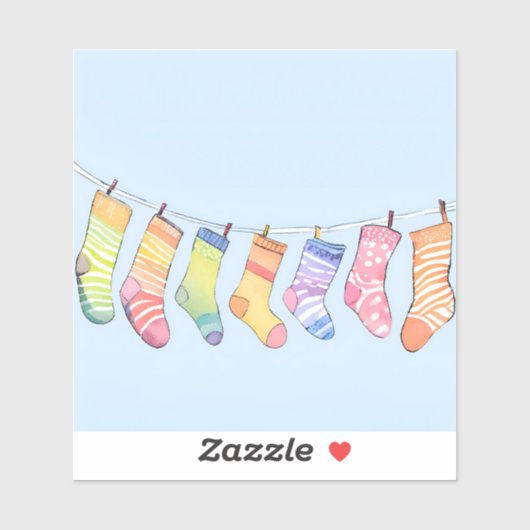 Zu viele Socken Aufkleber (Blatt)