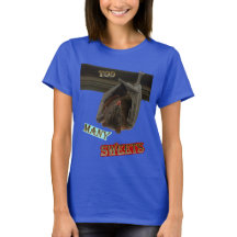 Zu viele Süßigkeiten T-Shirt Hanging Bat Halloween