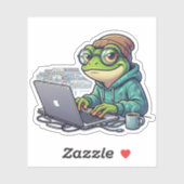Zu viele Tabs Frosch Aufkleber (Blatt)