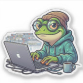 Zu viele Tabs Frosch Aufkleber (Vorderseite)