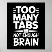 Zu viele Tabs, nicht genug Gehirn Poster (Vorne)