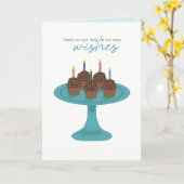 Zu viele Wünsche Cupcake Card Karte (Gelbe Blume)