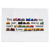 Zu viele Züge! Große Geschenktüte (Rückseite)