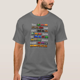 Zu viele Züge! weiße Beschriftung T-Shirt