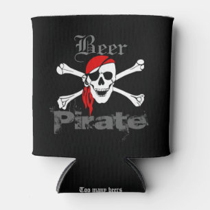 Zu vieler Bier-lustiger Bier-Pirat Dosenkühler