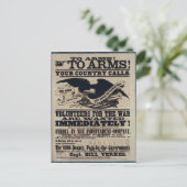 Zu Waffen! Postkarte (Stehend Vorderseite)