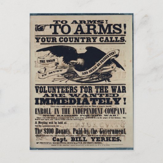 Zu Waffen! Postkarte (Vorderseite)