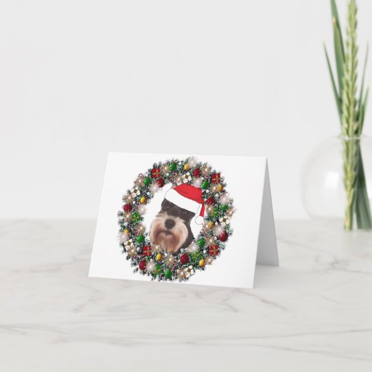 Zu Weihnachten - Miniatur Schnauzer (Vorderseite)