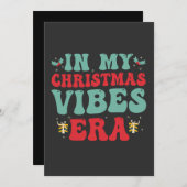 Zu Weihnachten Vibe Era Funny Groovy Santa Gift Einladung (Vorne/Hinten)
