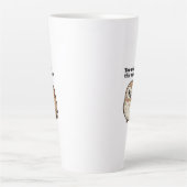 "Zu weise für diesen Unsinn" Design mit Eule Milchtasse (Vorderseite)