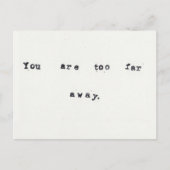 Zu weit weg postkarte (Vorderseite)