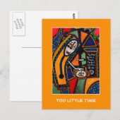 Zu wenig Zeit - Zeit Stücke Postkarte (Vorne/Hinten)