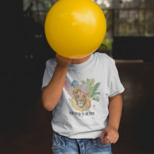 Zu wild, um fünf zu sein Löwen-Dschungel-Geburtsta Kleinkind T-shirt
