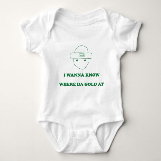 Zu wissen ich will, um wo DA-Gold an Baby Strampler (Vorderseite)