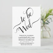 Zu wollen Elegante Kalligrafie einfache weiße Hoch Einladung (Stehend Vorderseite)