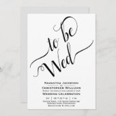 Zu wollen Elegante Kalligrafie einfache weiße Hoch Einladung (Vorne/Hinten)