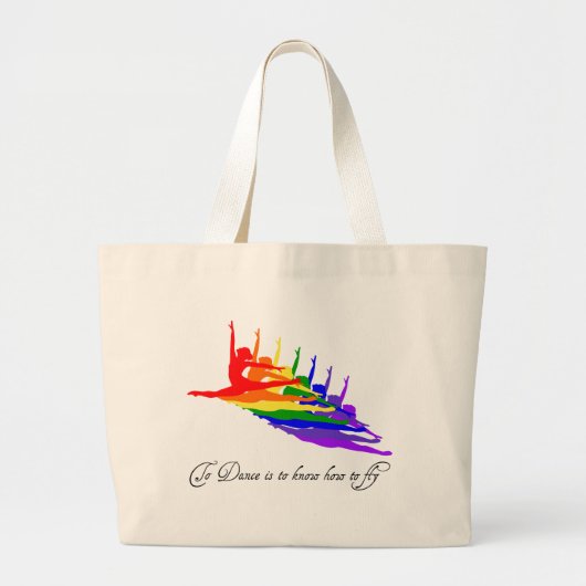 Zu zu tanzen ist, zu können Taschentasche fliegen Jumbo Stoffbeutel (Vorne)