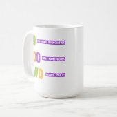 Zu zwei Grammatik - Funny Homophone Pun Geschenk Kaffeetasse (Vorderseite Links)