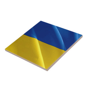 zUA002 UKRAINE winkend FLAG ukrainian, Fliese