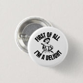 Zuallererst bin ich ein lustiger Button-Knopf Button (Vorne & Hinten)