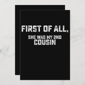Zuallererst war sie mein zweiter Cousin Einladung (Vorne/Hinten)