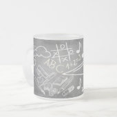 Zubehör für die Anmeldung im Chalkboard-Stil Mattglastasse (Vorderseite Links)