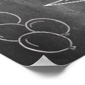Zubehör für die Anmeldung im Chalkboard-Stil Poster (Ecke)