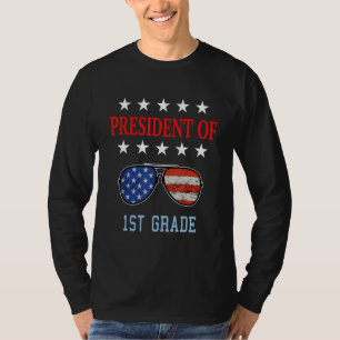 Zubehör für Lehrer der ersten Klasse Usa Flag Spri T-Shirt