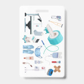 Zubehör für medizinisches Abzeichen Ausweis (Rückseite)