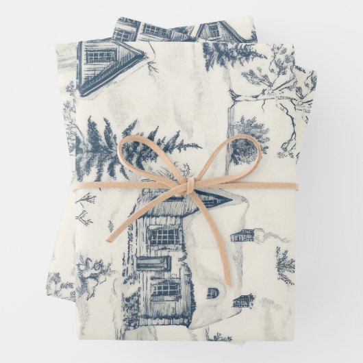 Zubehör für Weihnachtsbaummuster Geschenkpapier Set (Beispiel)