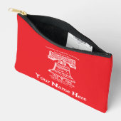 Zubehörtasche Klein - Rot (personalisiert) (Offen)