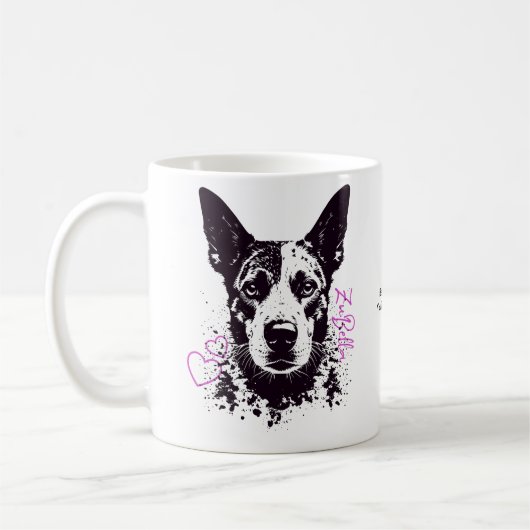 ZuBella Blue Heeler Dog Liebhaber Kaffeetasse (Links)