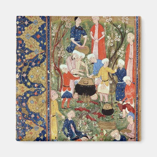 Zubereitung einer Mahlzeit Magnet (Vorne)