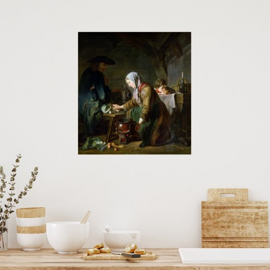 Zubereitung eines Essens Poster (Küche)