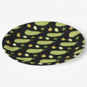 Zucchinas Pappteller (Schrägansicht)