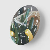 Zucchini And Summer Squash Nature Runde Wanduhr (Winkel)