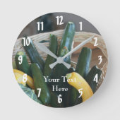 Zucchini And Summer Squash Nature Runde Wanduhr (Vorderseite)