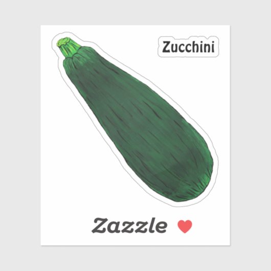 Zucchini Aufkleber (Blatt)