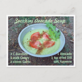 Zucchini Avocado Soup Postkarte