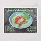 Zucchini Avocado Soup Postkarte (Vorderseite)