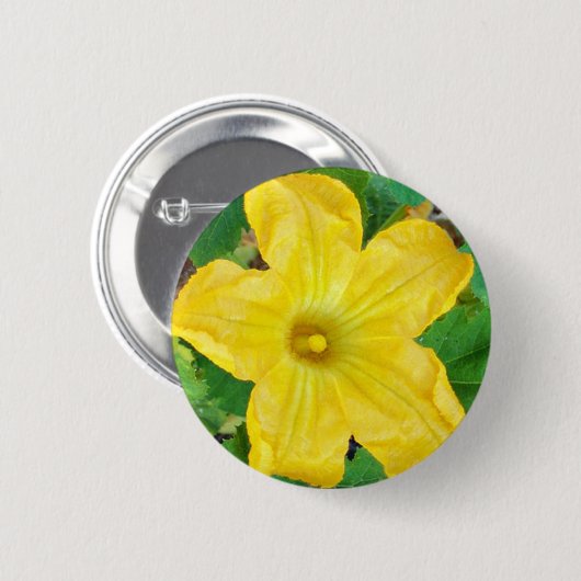 Zucchini-Blume Button (Vorne & Hinten)