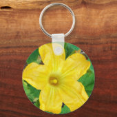 Zucchini-Blume Schlüsselanhänger (Vorderseite)