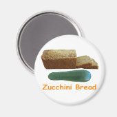 Zucchini Brot Magnet (Vorderseite/Rückseite)