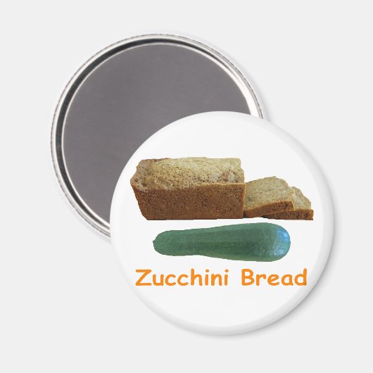 Zucchini Brot Magnet (Vorderseite/Rückseite)