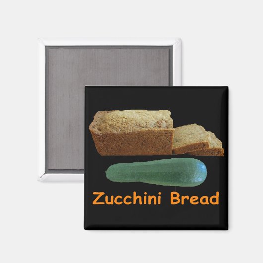 Zucchini Brot Magnet (Vorderseite/Rückseite)